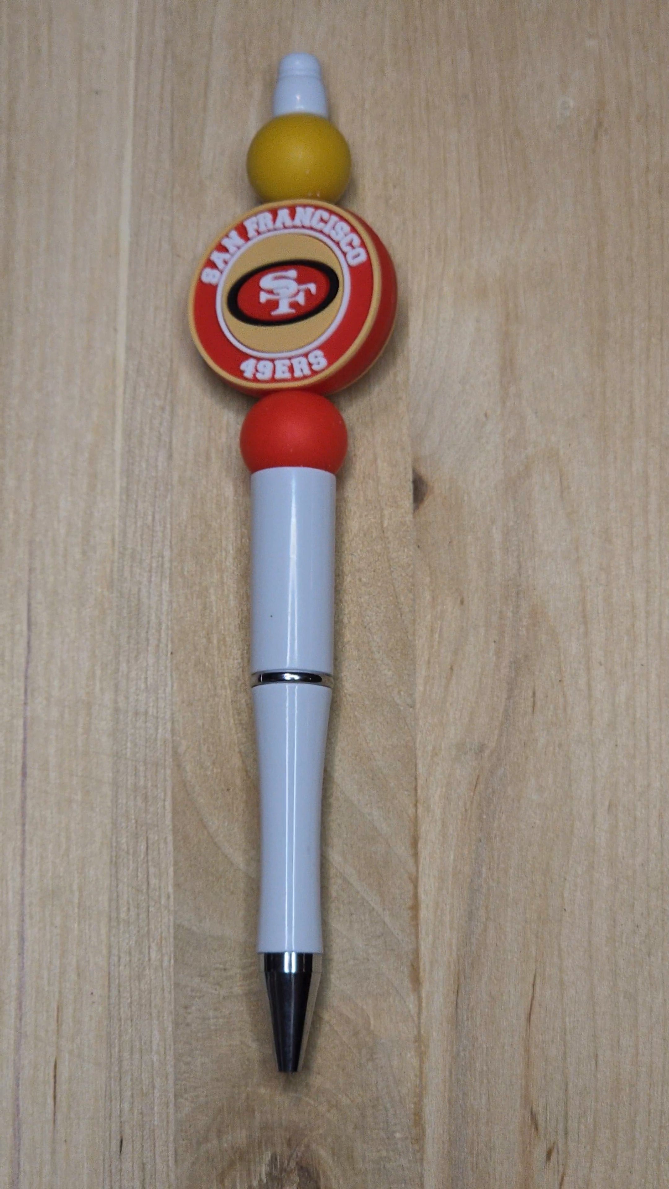 Football Silicone Beaded Pen