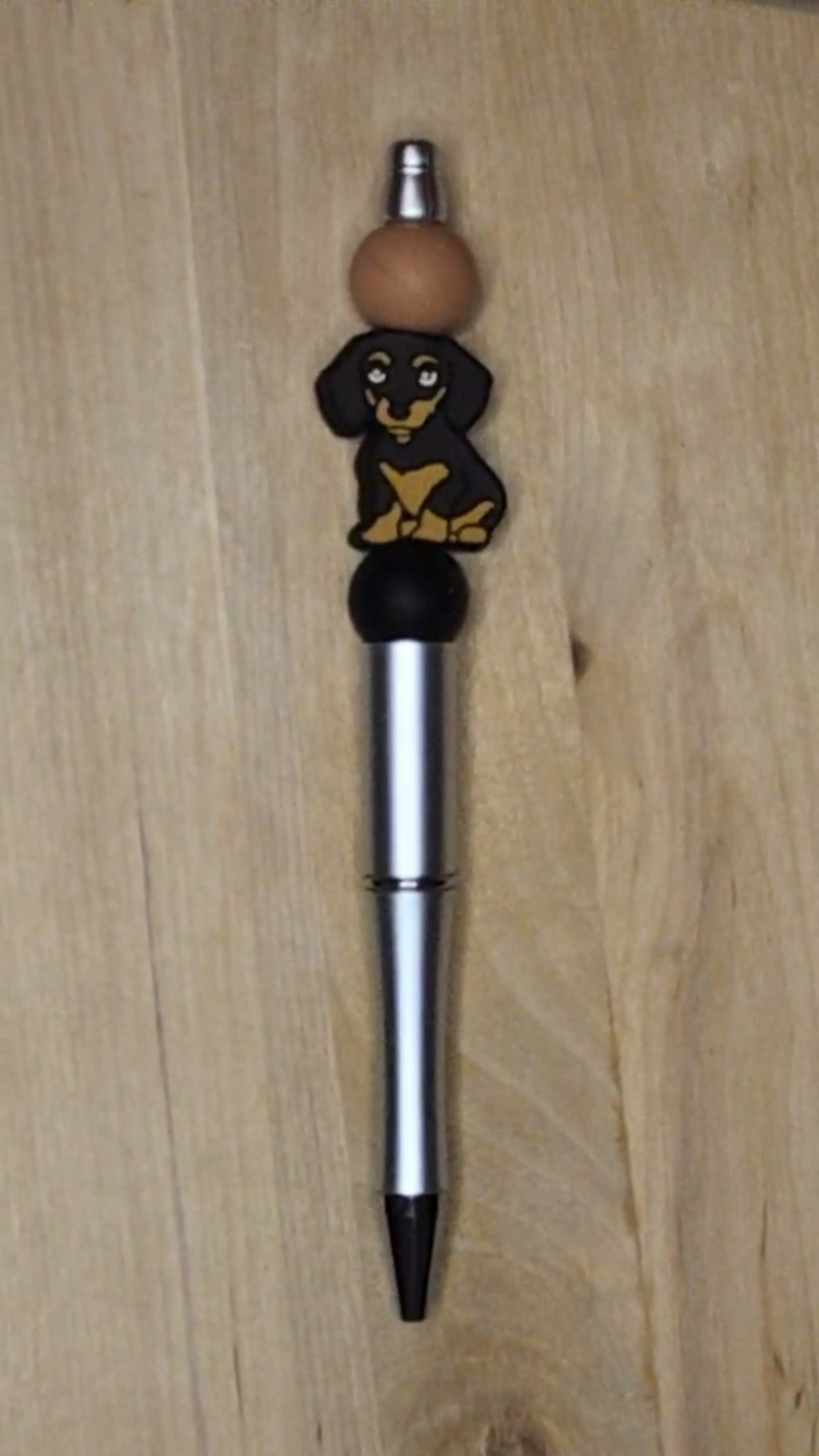 Dog Silicone Beaded Pen