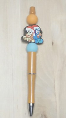 Cartoon Dog Silicone Beaded Pen