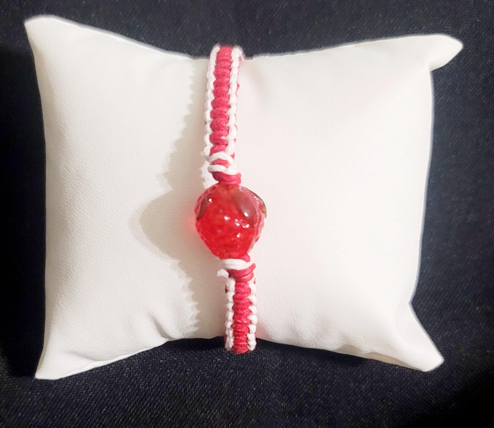 Strawberry Corded Adjustable Bracelet