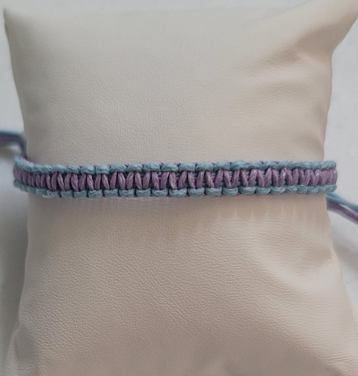 Purple and Dusky Blue Corded Adjustable Bracelet