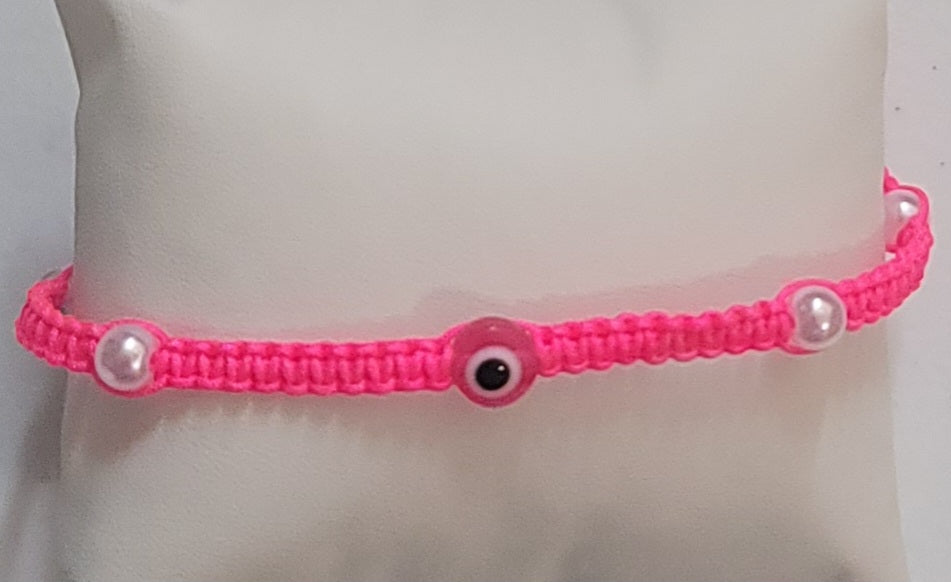 Evil Eye Corded Adjustable Anklet