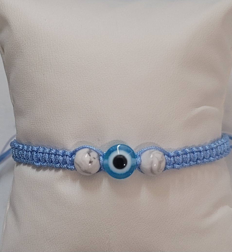 Evil Eye Corded Adjustable Bracelet