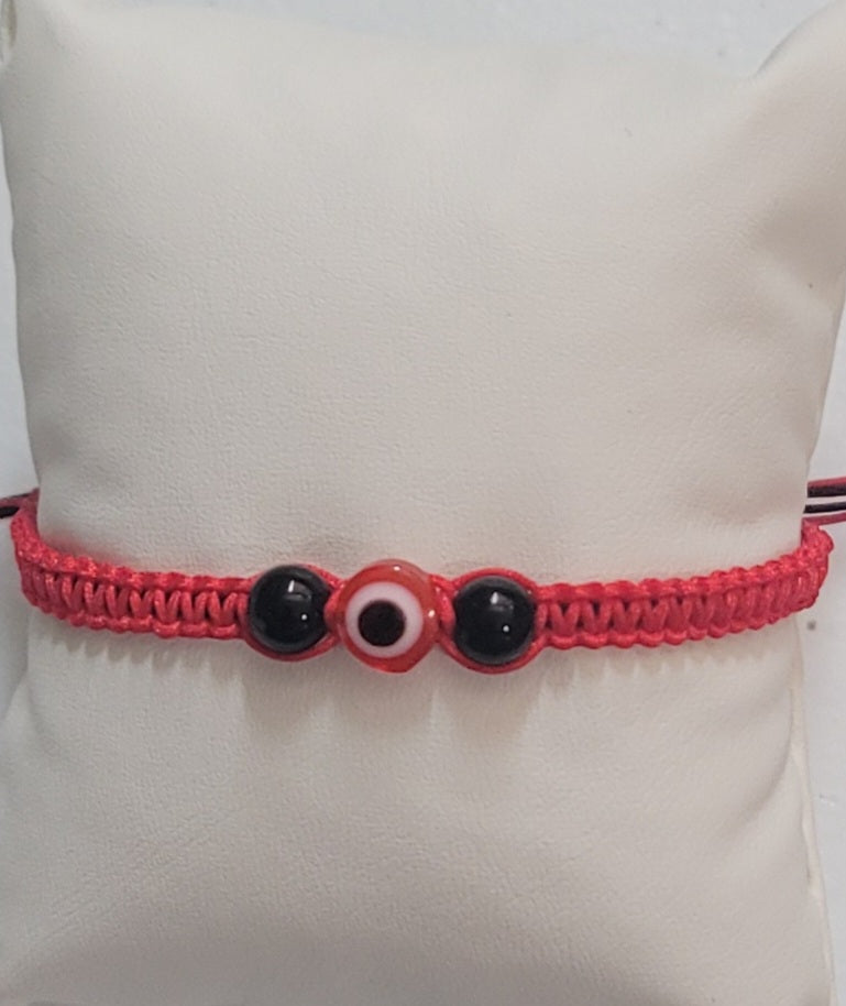 Evil Eye Corded Adjustable Bracelet