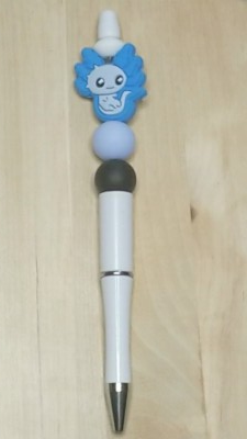 Water Lizard Silicone Beaded Pen