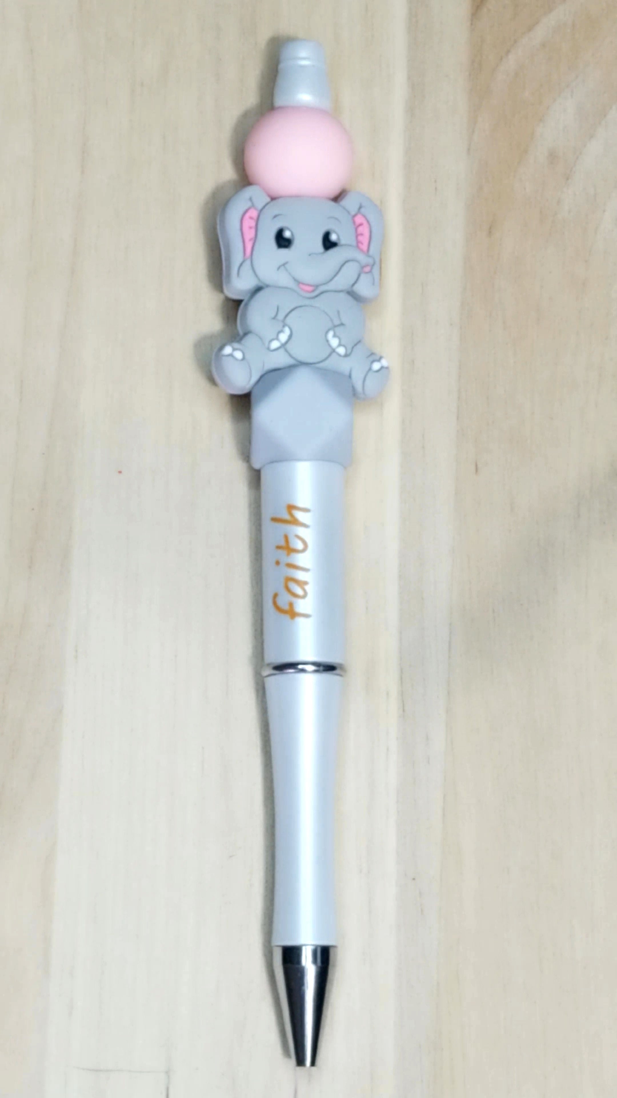 Elephant Silicone Beaded Pen