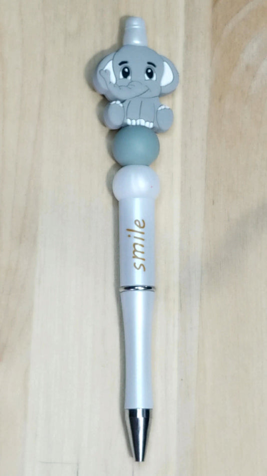 Elephant Silicone Beaded Pen