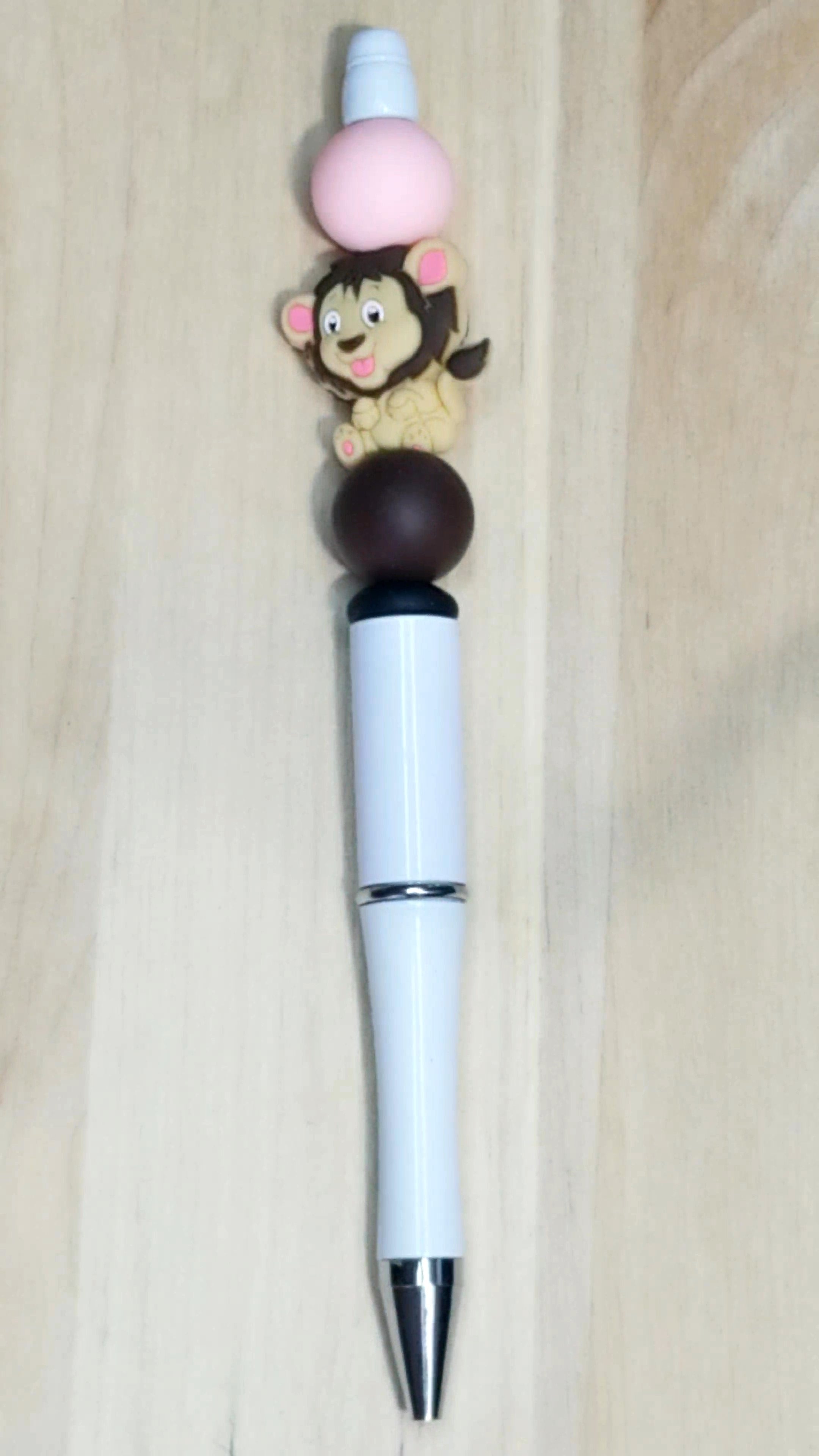 Lion Silicone Beaded Pen