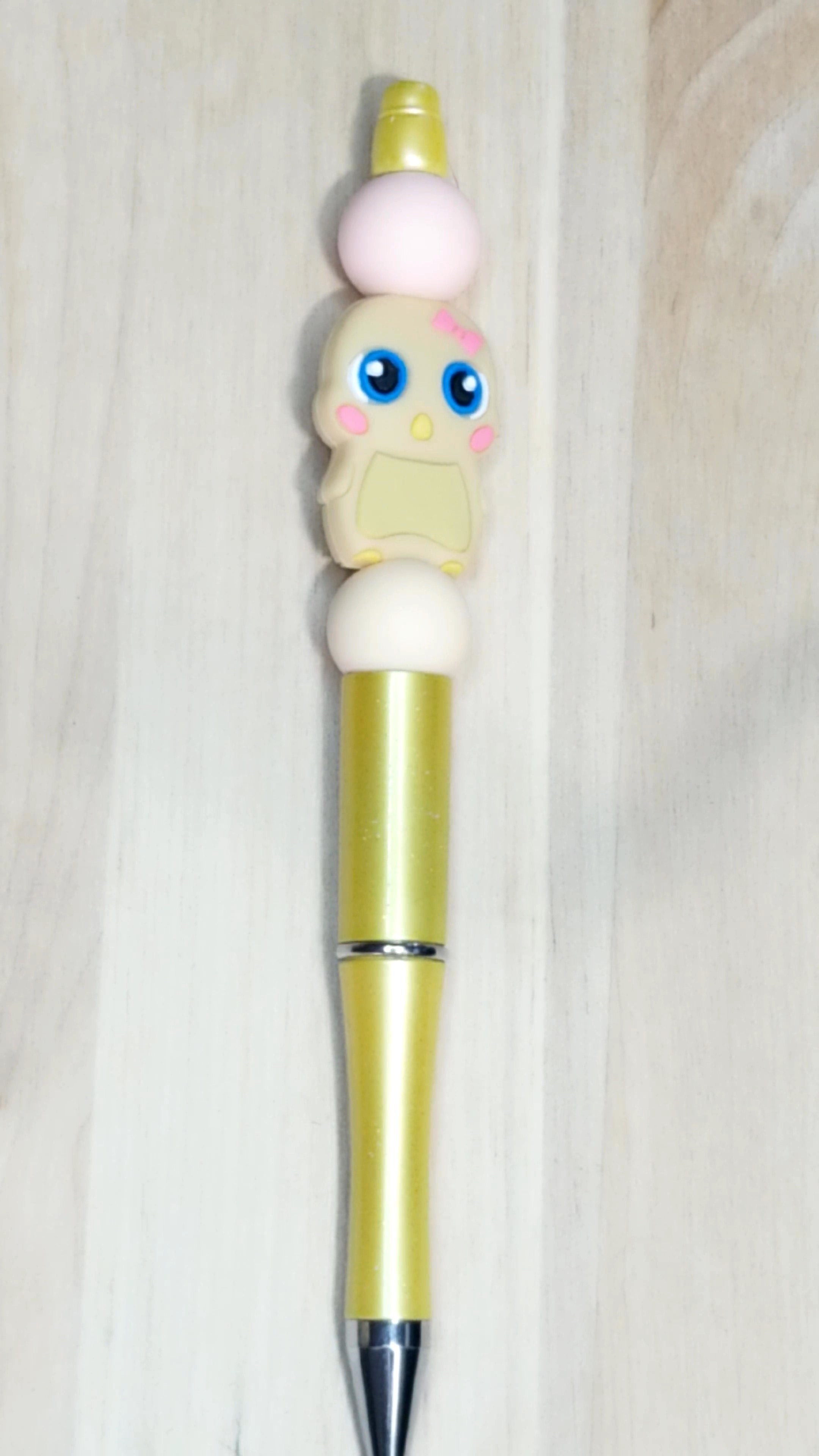 Bird Silicone Beaded Pen