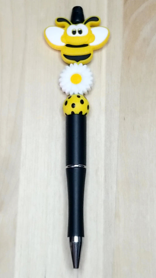 Bumblebee Silicone Beaded Pen