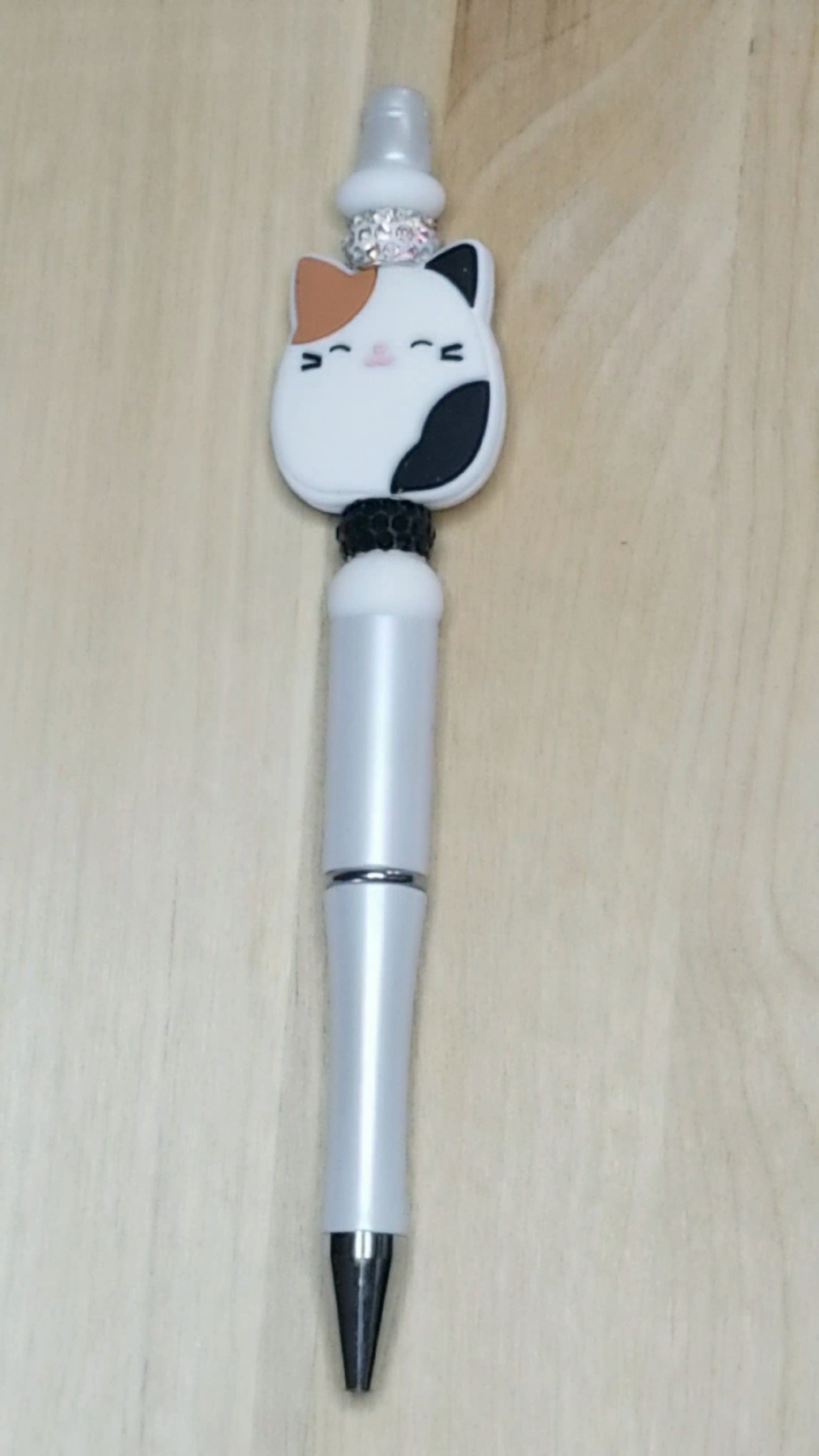 Cat Silicone Beaded Pen