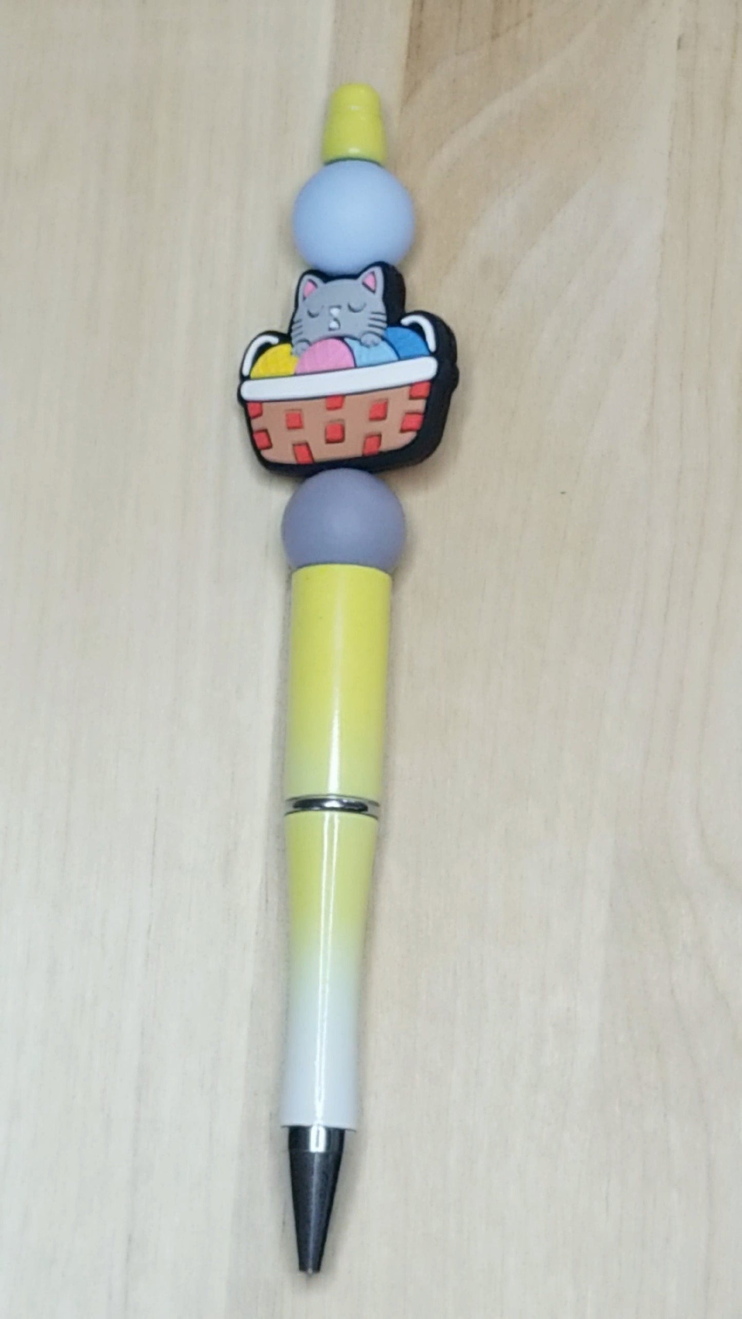 Cat Silicone Beaded Pen