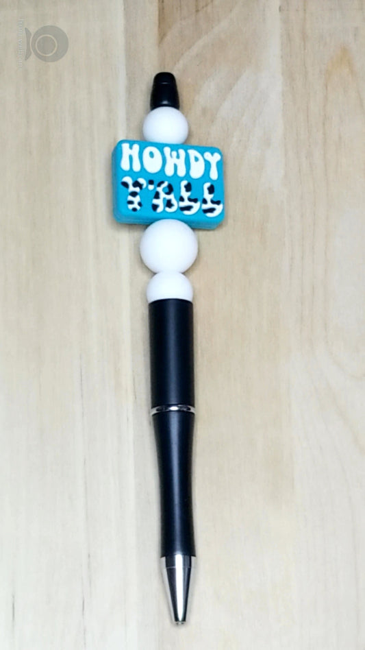 Howdy Yall Silicone Beaded Pen