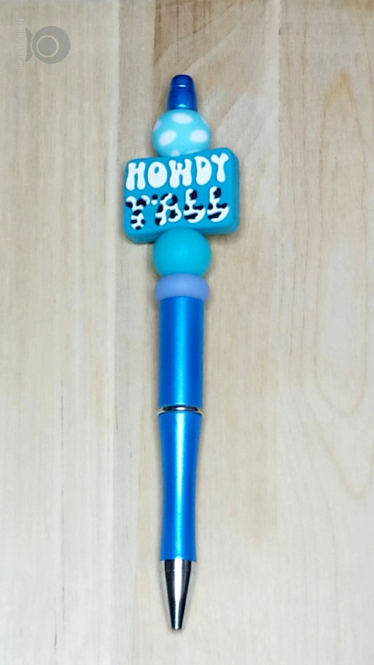 Howdy Yall Silicone Beaded Pen
