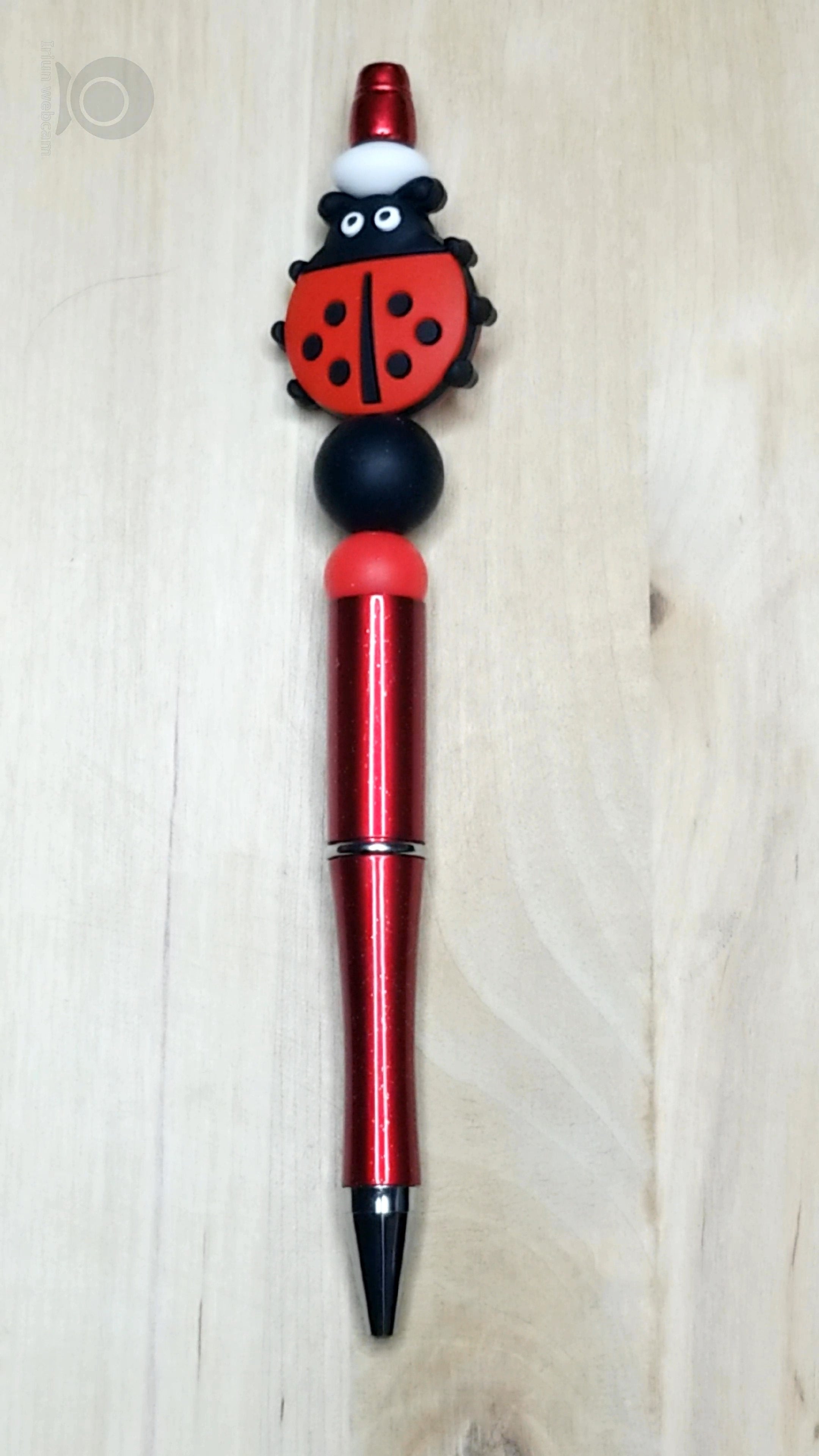 Lady Bug Silicone Beaded Pen