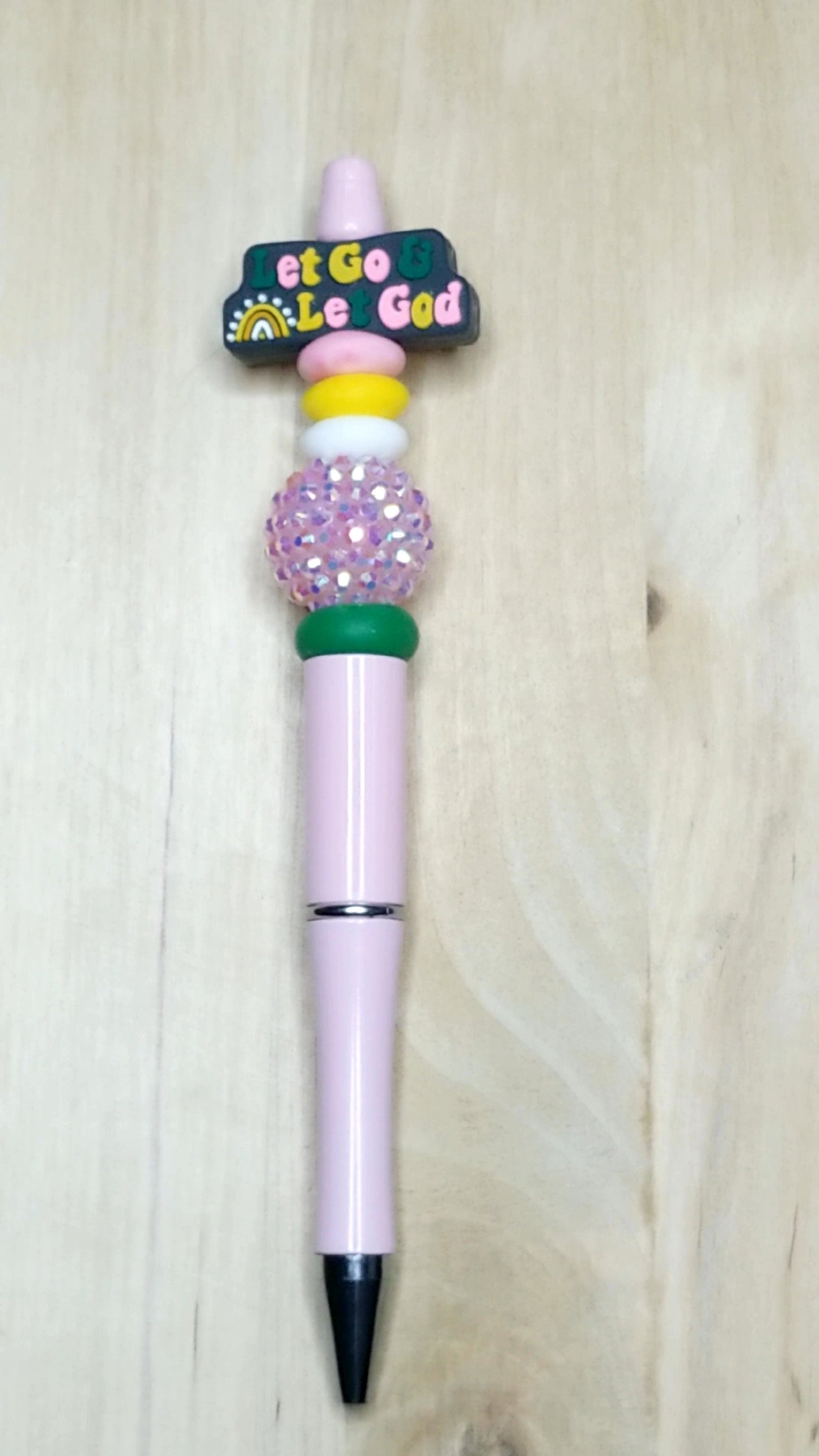 Let Go & Let God Silicone Beaded Pen