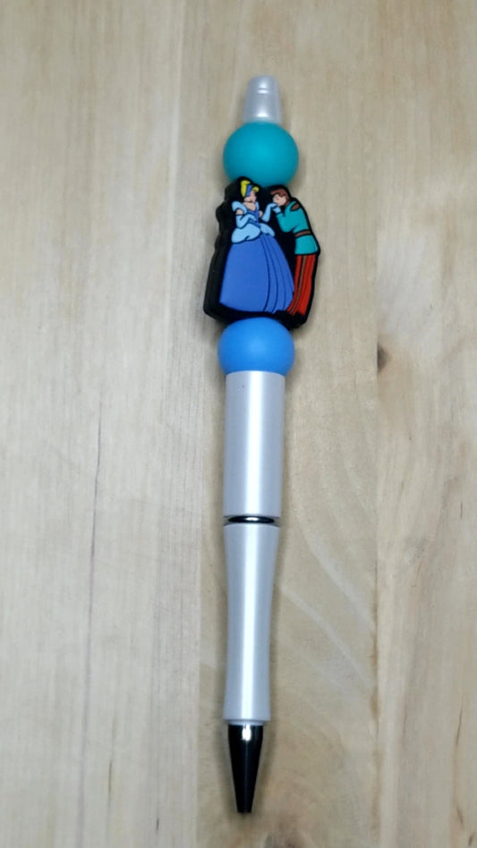 Prince And Princess Silicon Beaded Pen