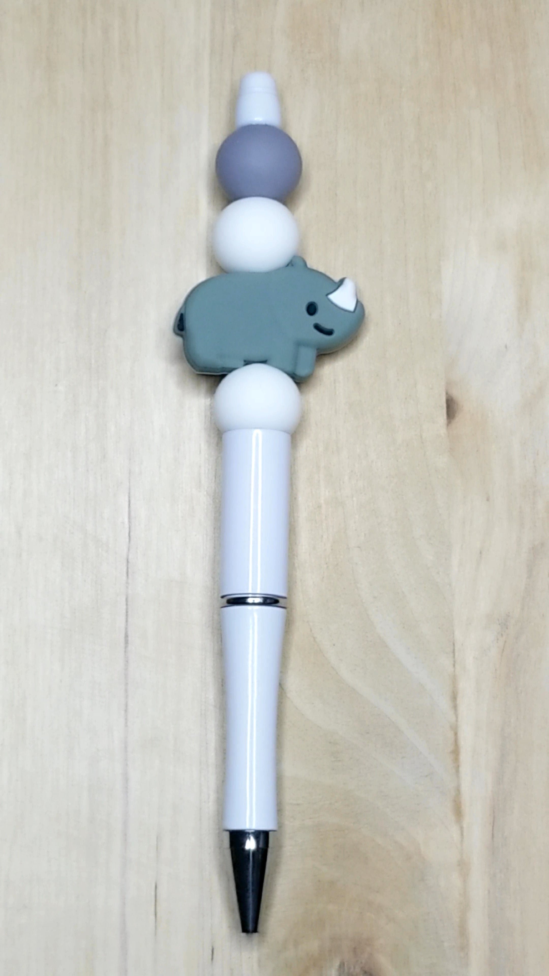 Rhino Silicone Beaded Pen