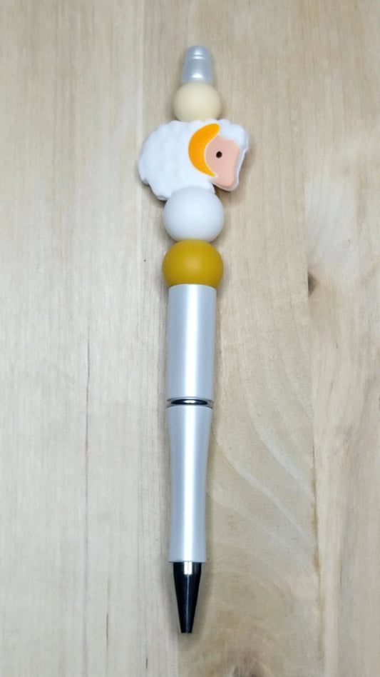 Sheep Silicone Beaded Pen