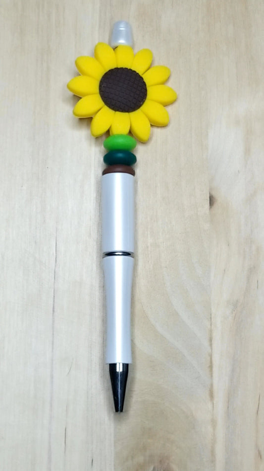Sunflower Silicone Beaded Pen