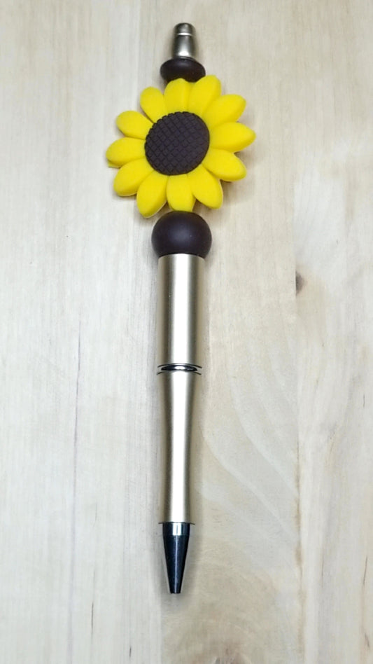 Sunflower Silicone Beaded Pen