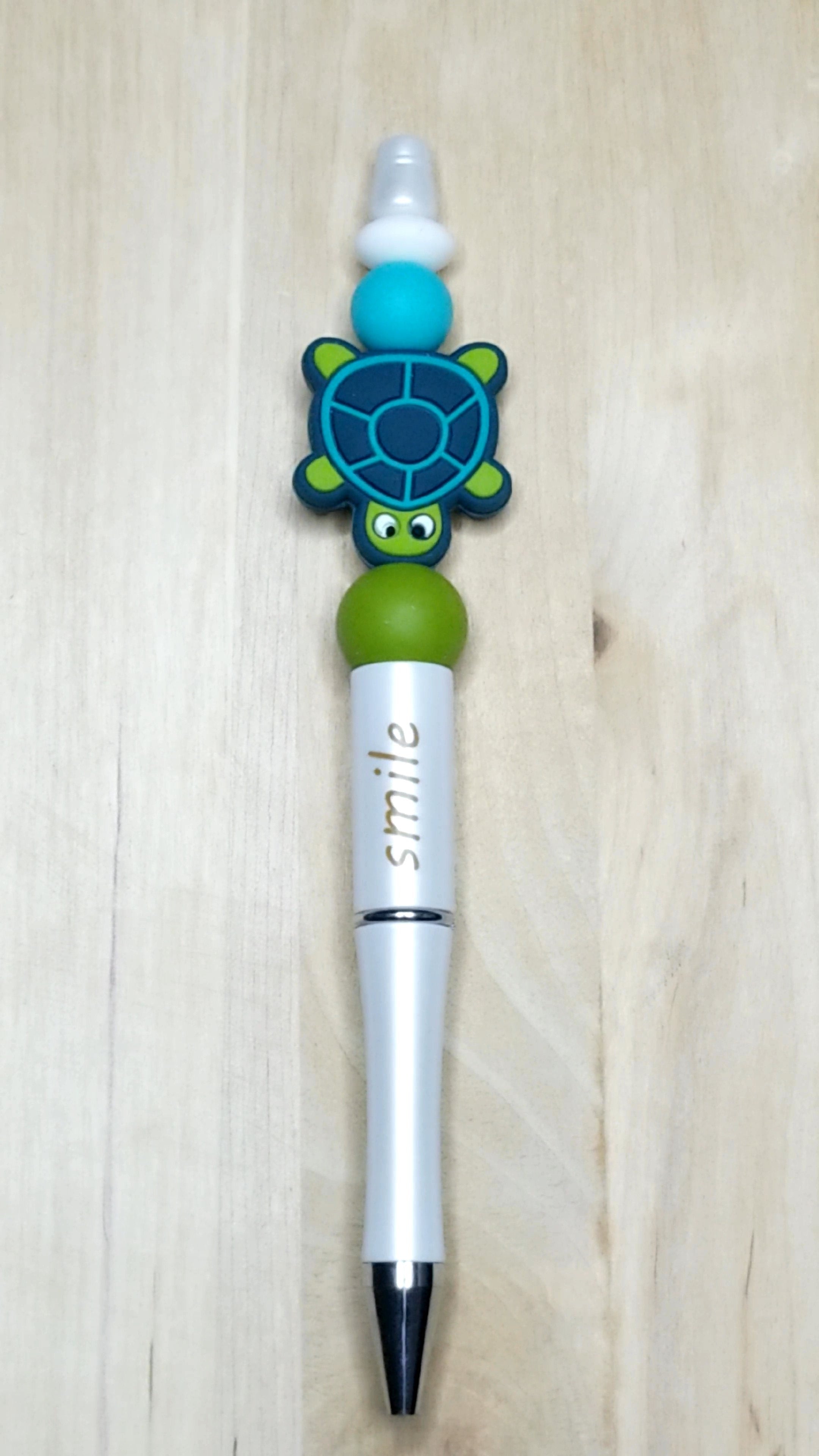 Turtle Silicone Beaded Pen