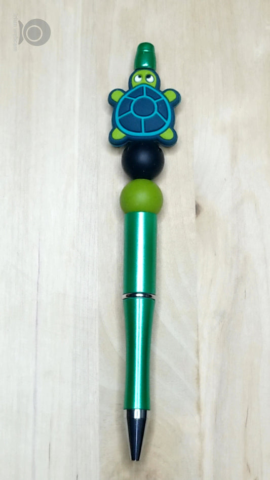 Turtle Silicone Beaded Pen