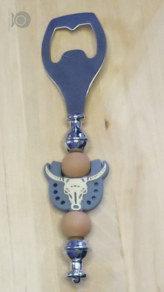 Horseshoe Silicone Beaded Bottle Opener