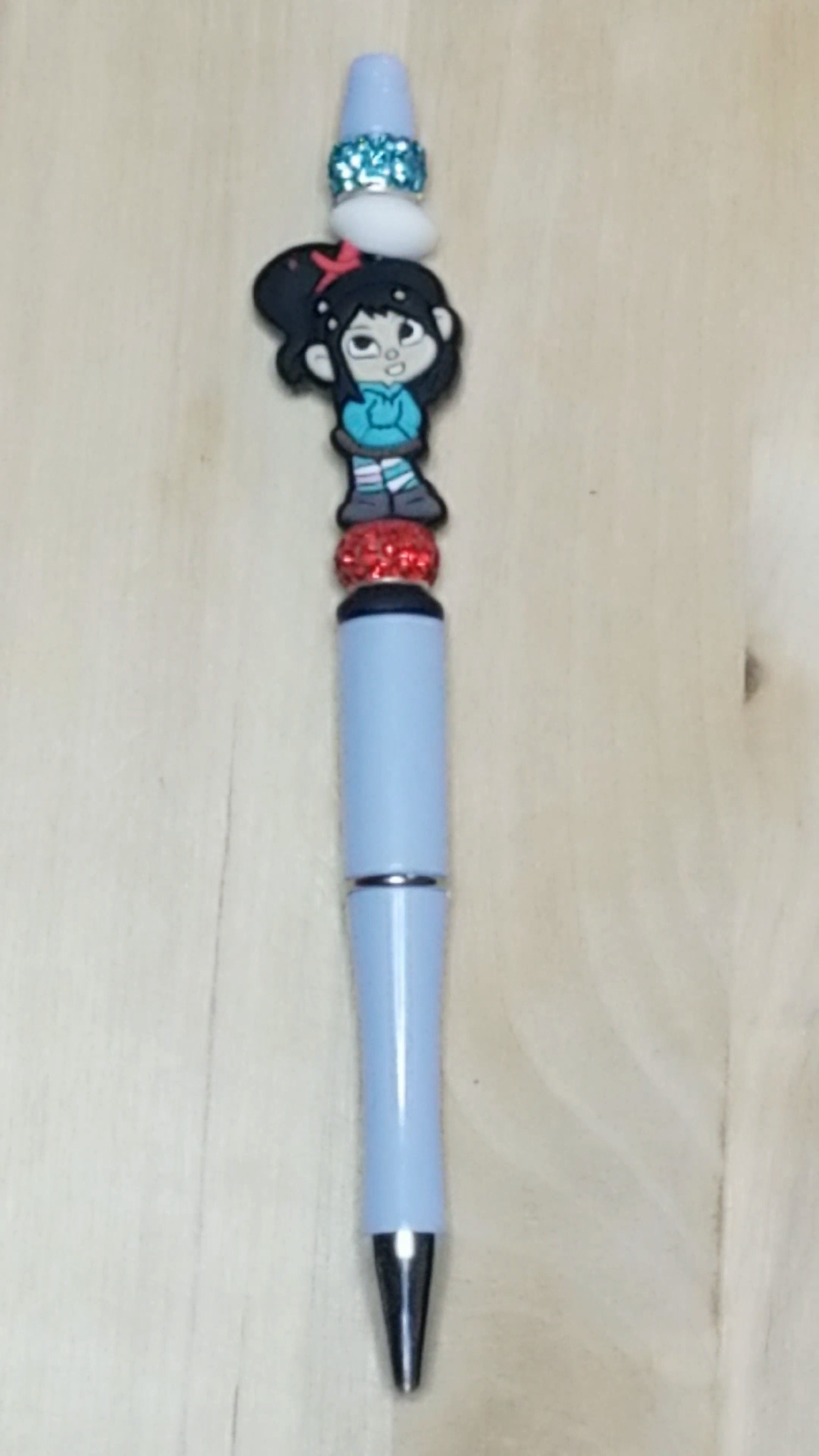 Little Girl Silicone Beaded Pen