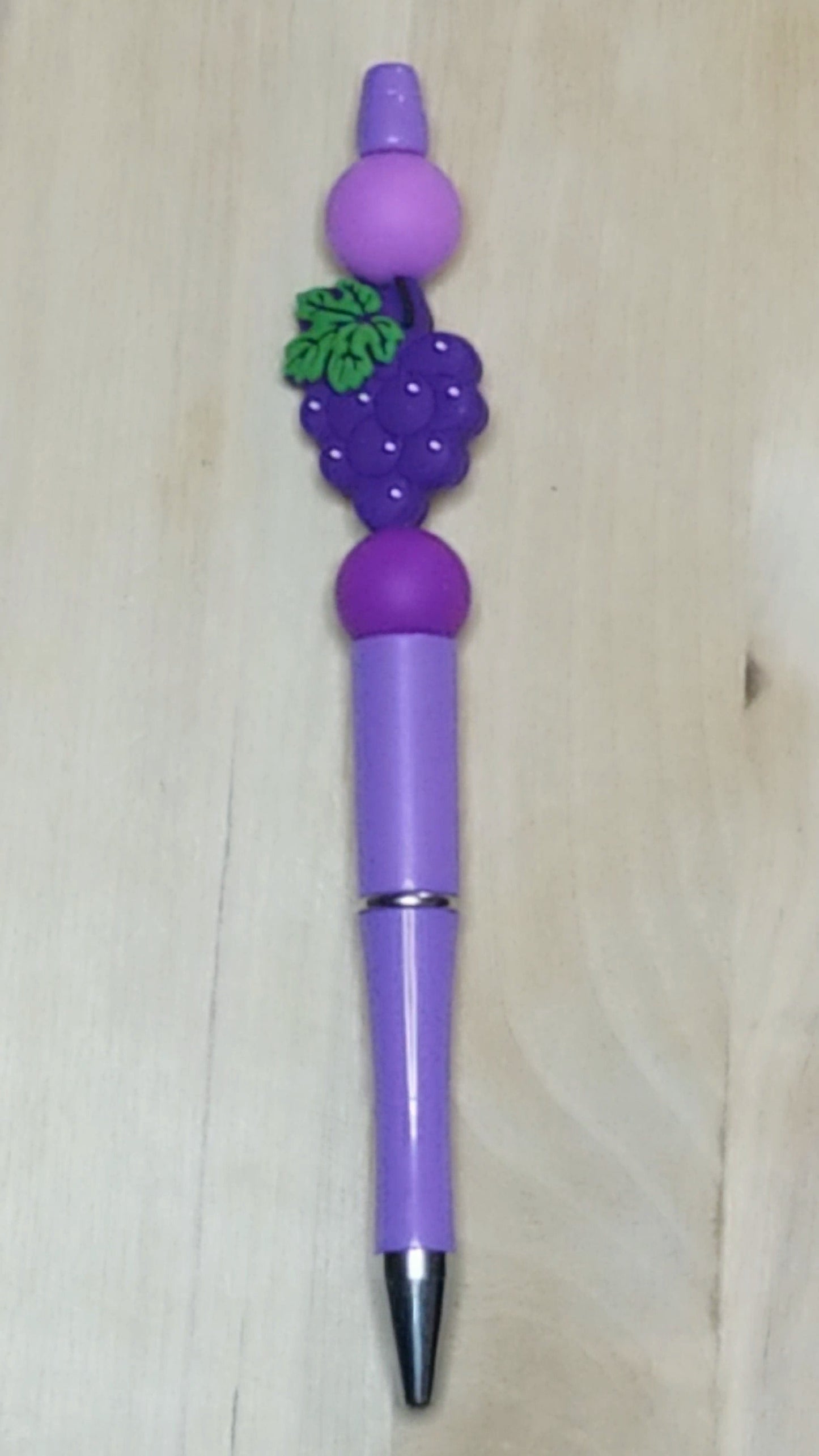 Bunch of Grapes Silicone Beaded Pen
