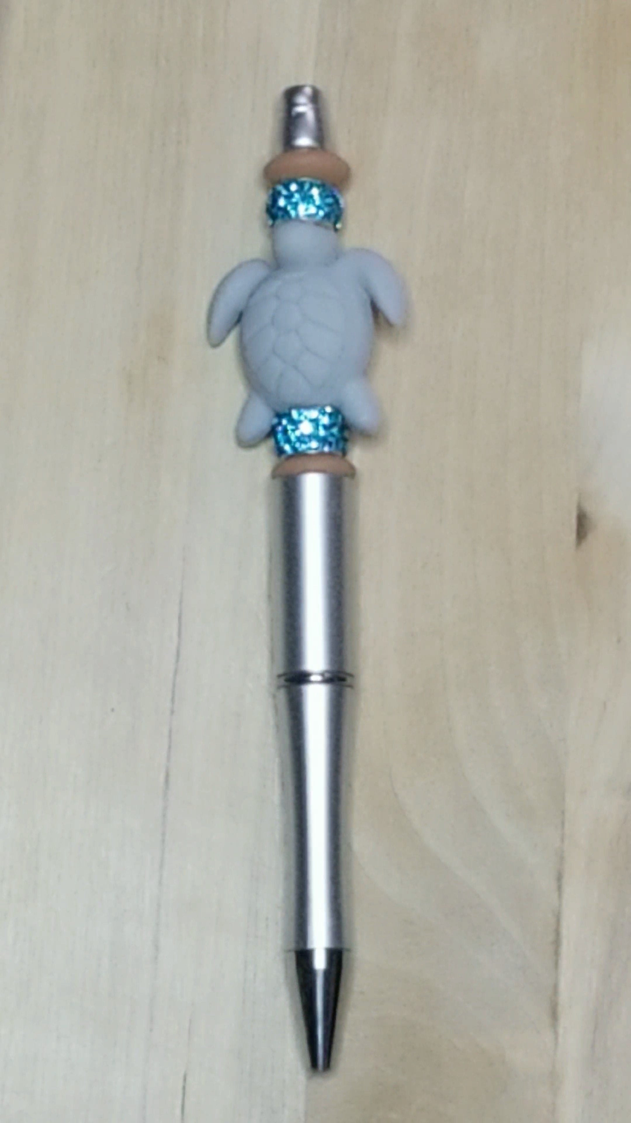 Sea Turtle Silicone Beaded Pen