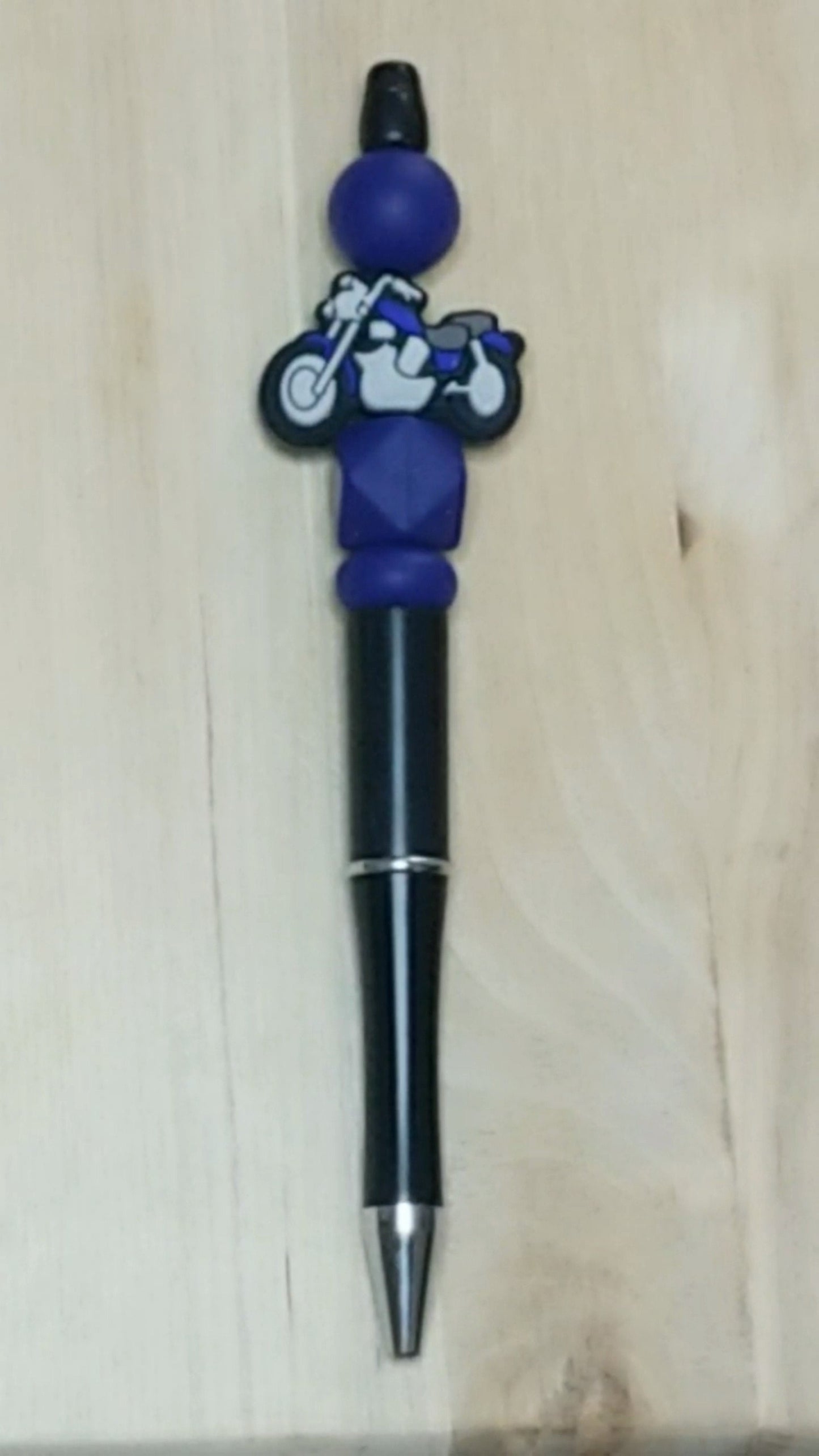 Motorcycle Silicone Beaded Pen