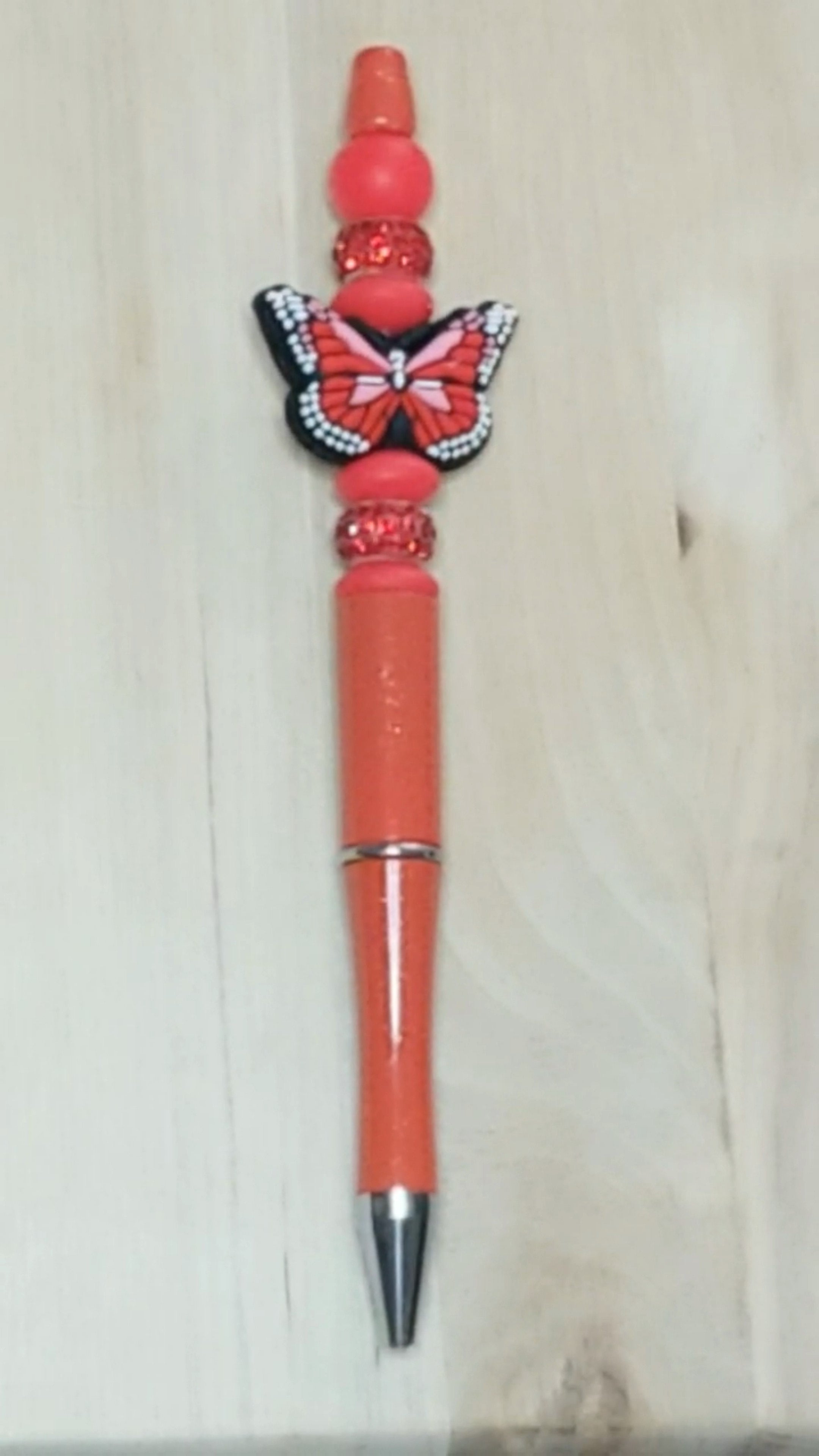 Butterfly Silicone Beaded Pen