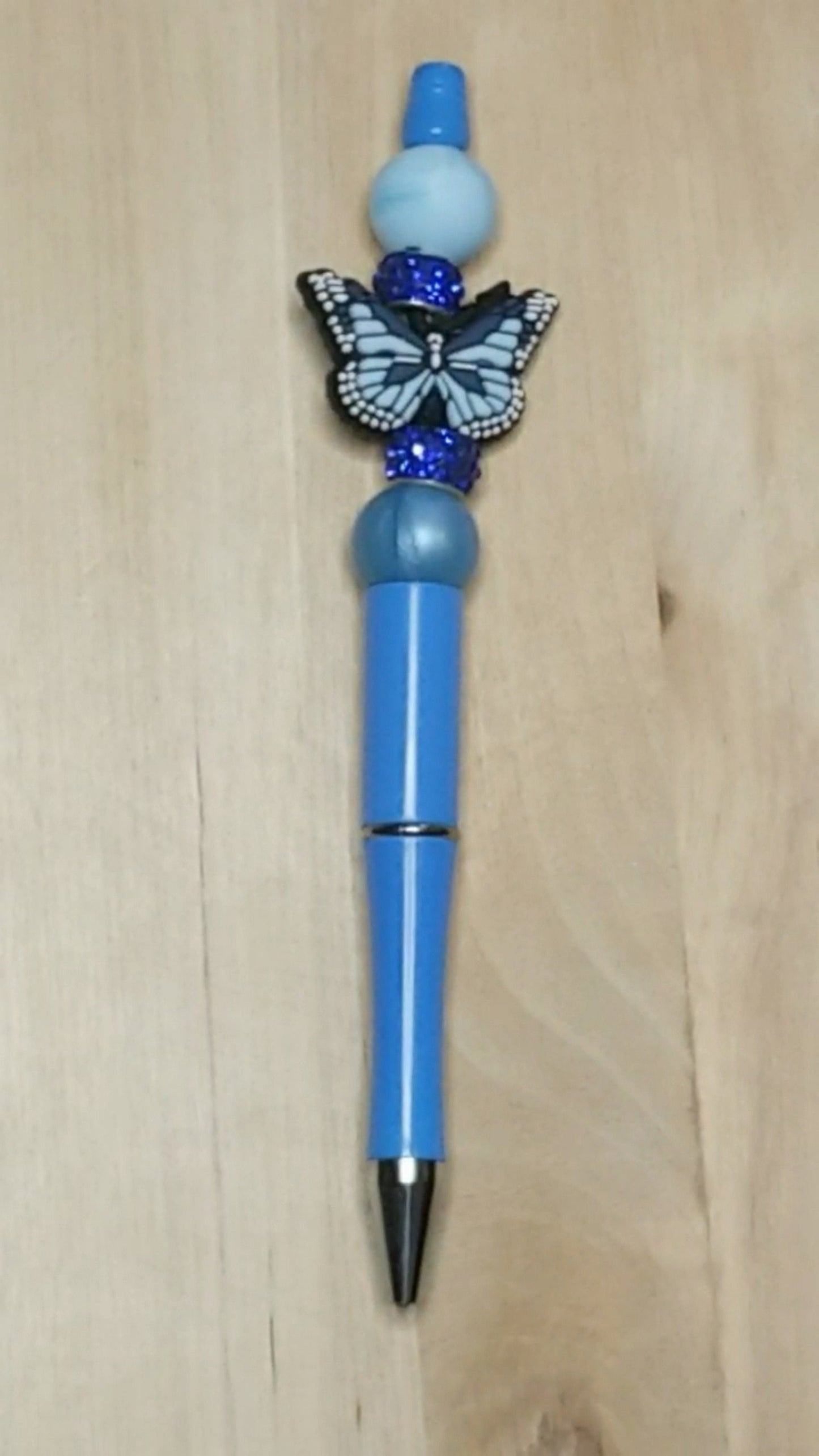 Butterfly Silicone Beaded Pen