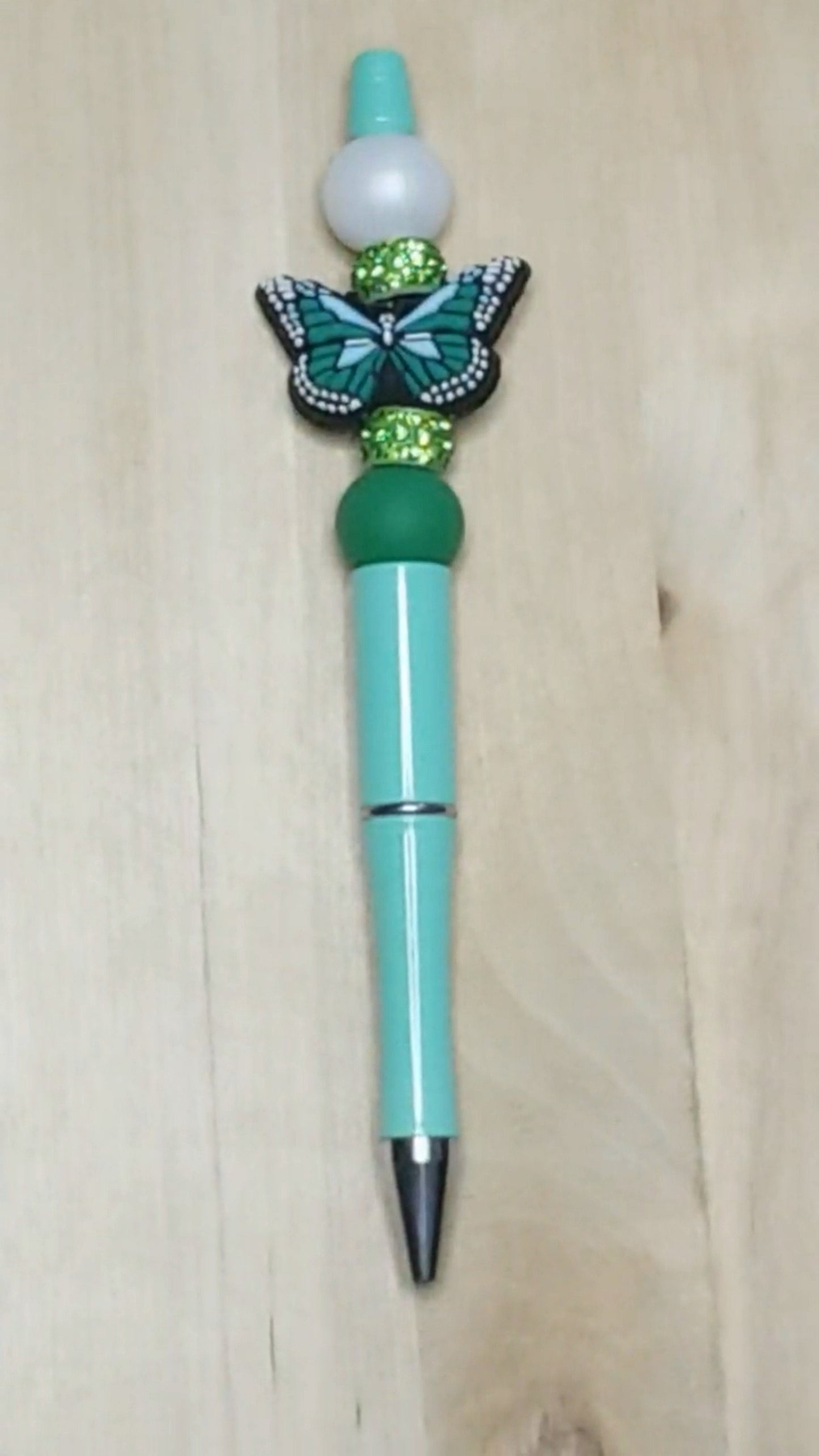 Butterfly Silicone Beaded Pen