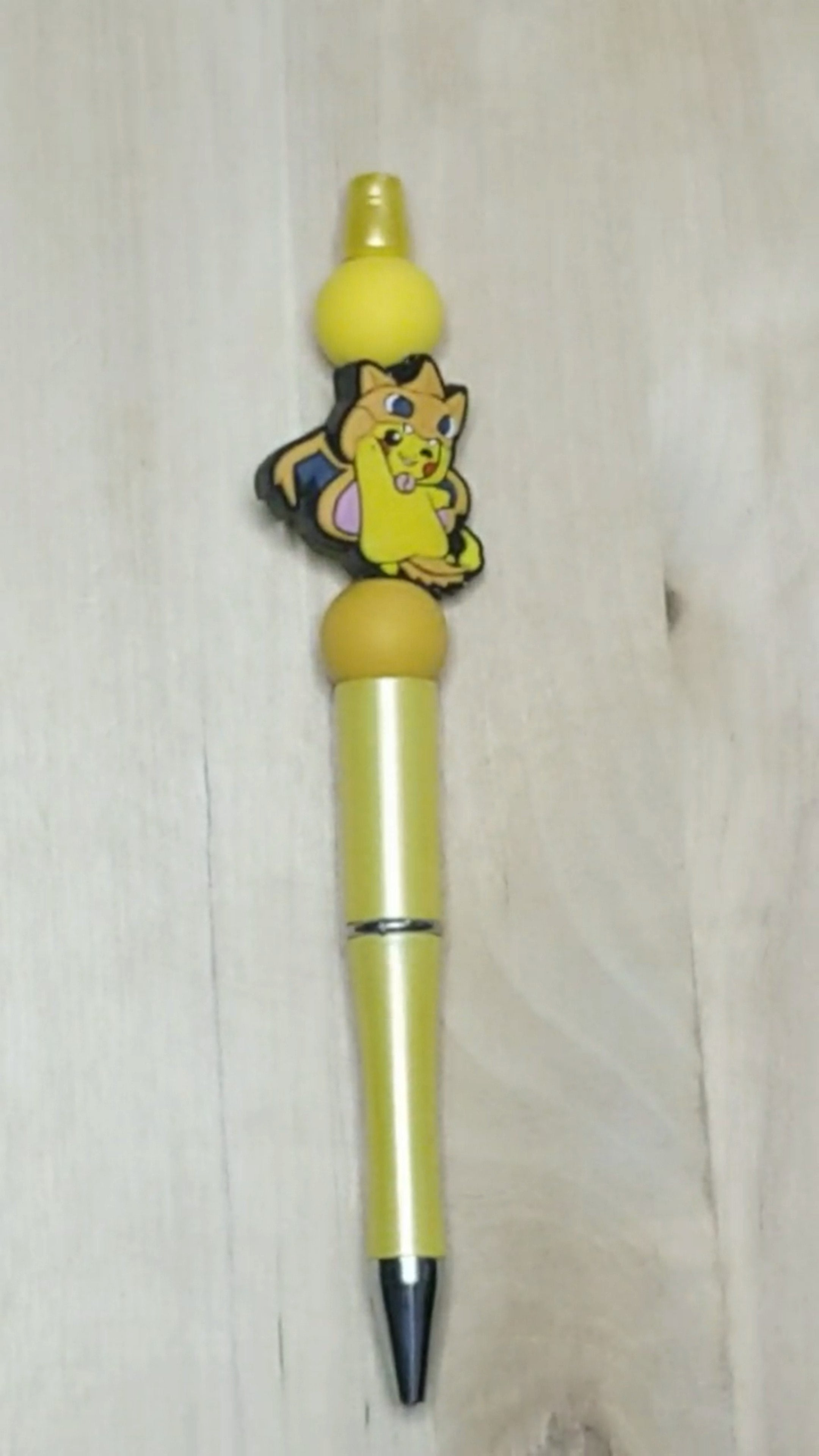 Yellow Creature Silicone Beaded Pen