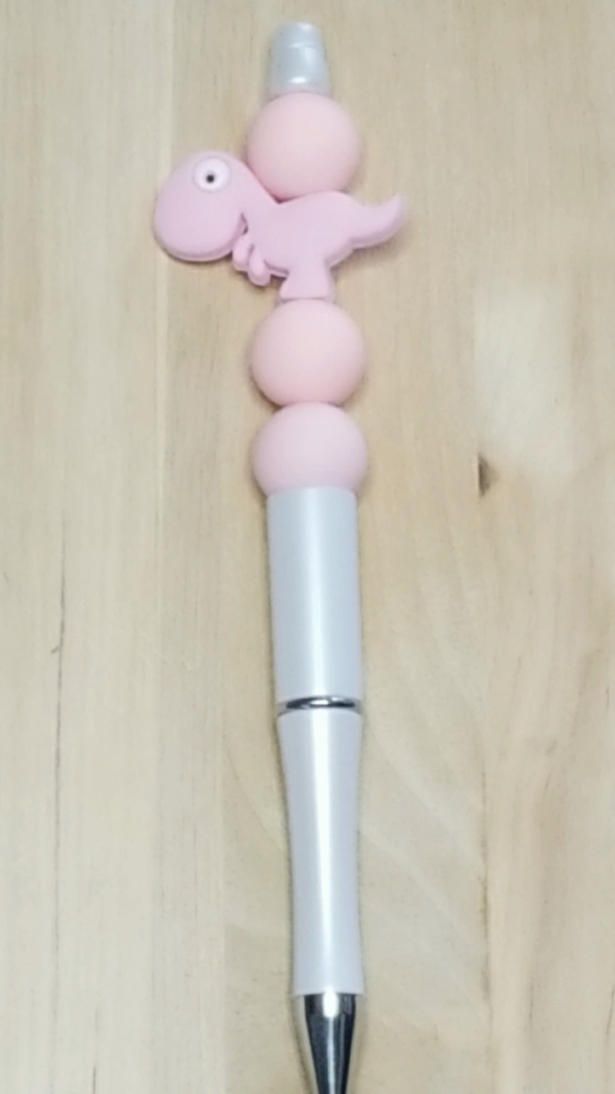 Dinosaur Silicone Beaded Pen