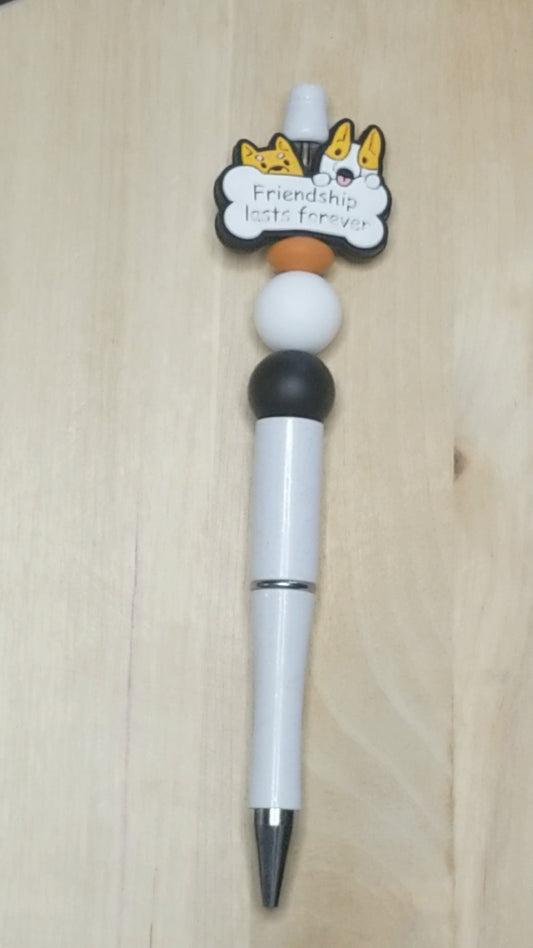 Friendship Lasts Forever Silicone Beaded Pen