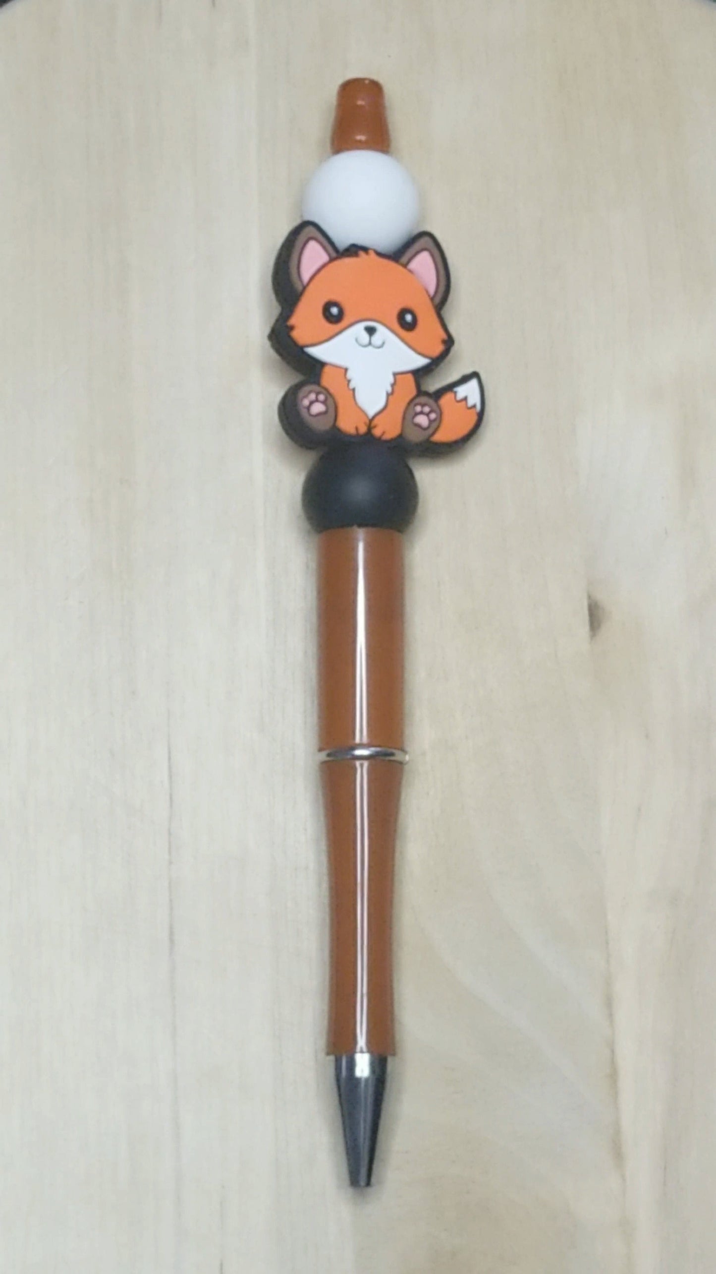 Fox Silicone Beaded Pen