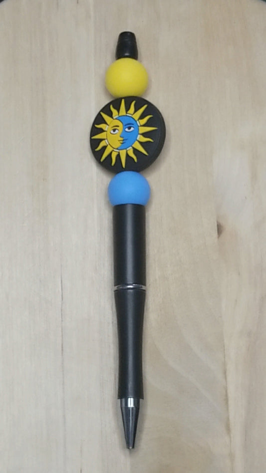 Sun And Moon Silicone Beaded Pen