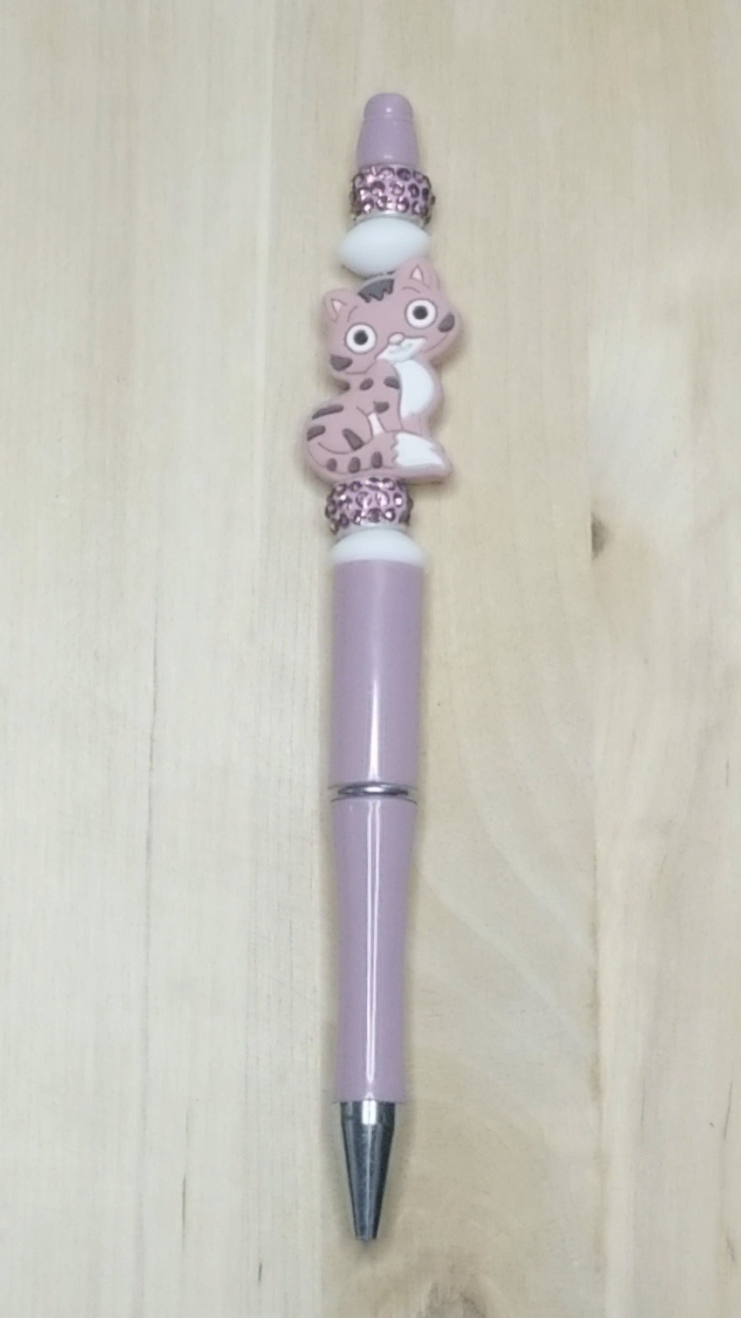 Cat Silicone Beaded Pen