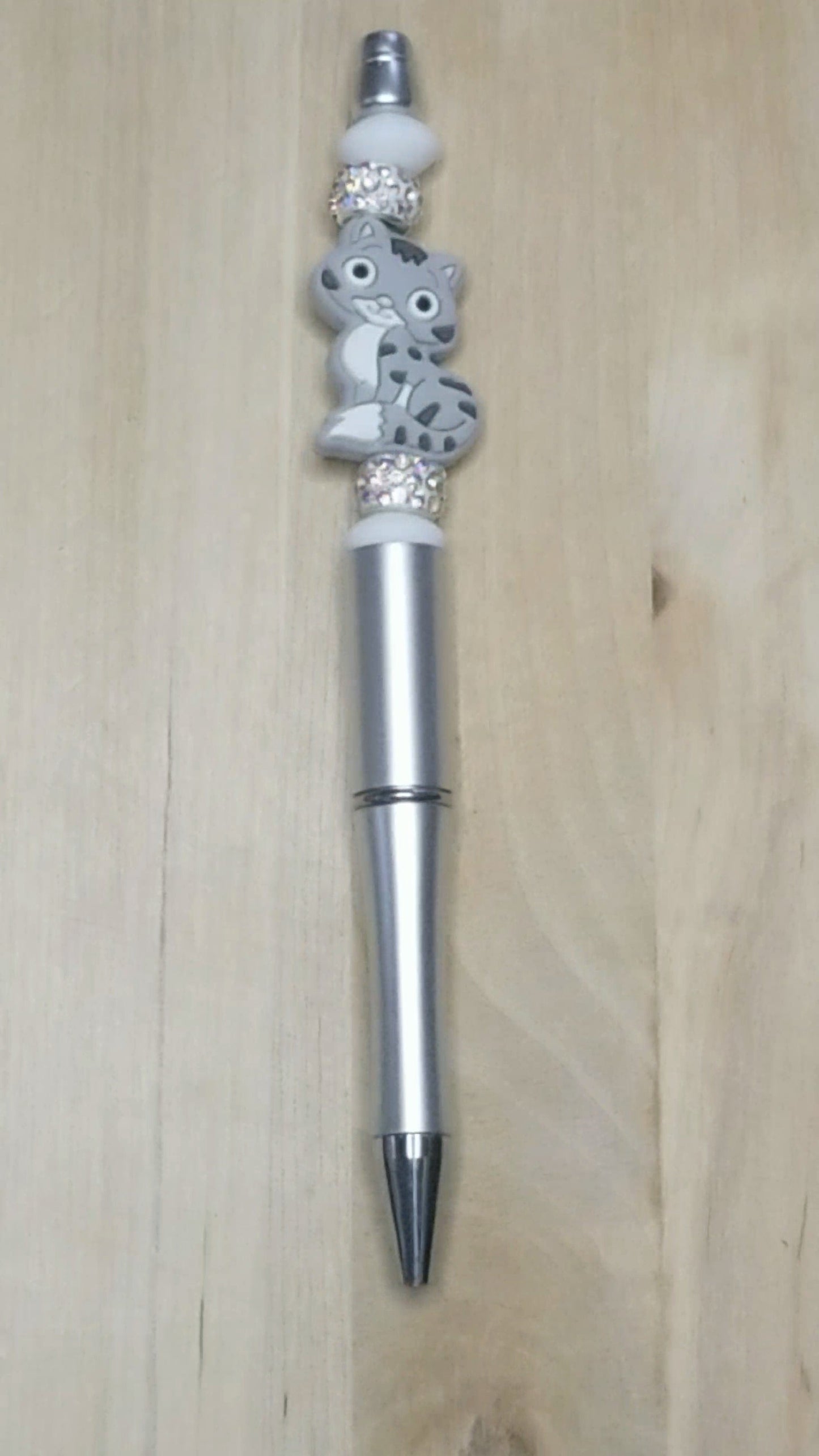 Cat Silicone Beaded Pen