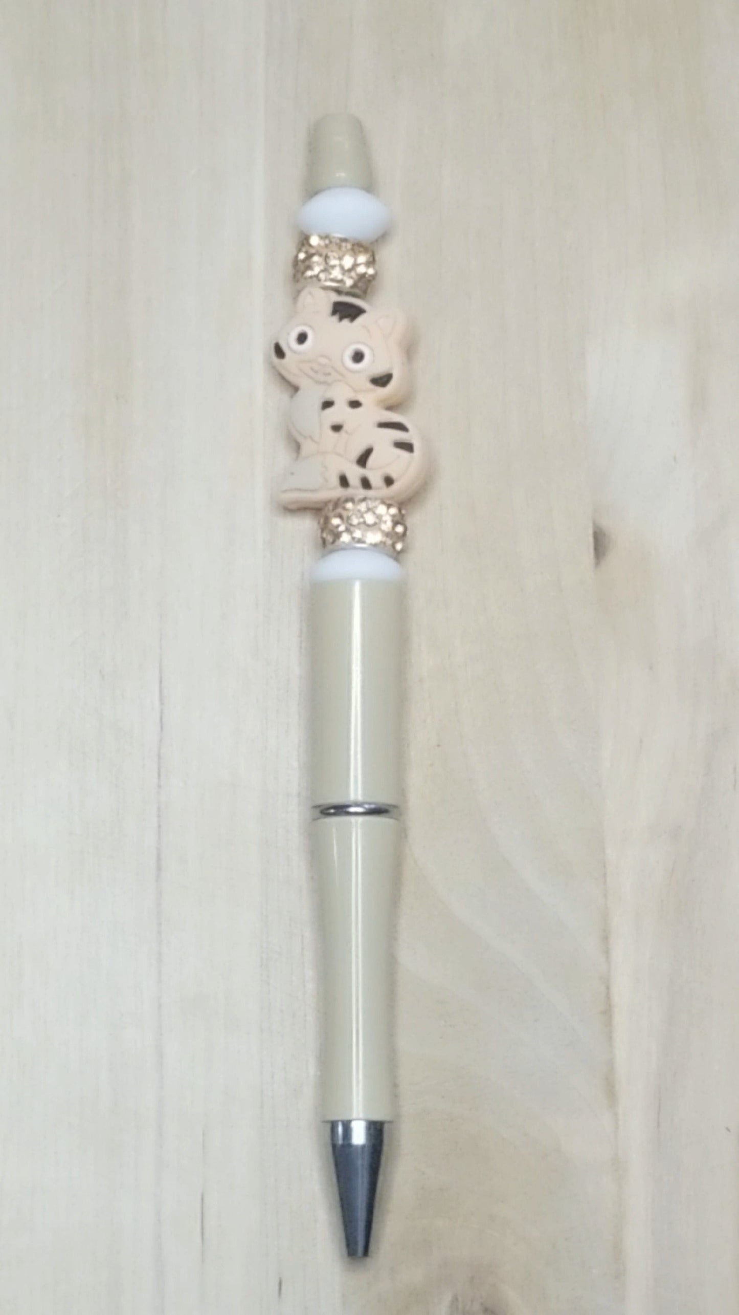 Cat Silicone Beaded Pen