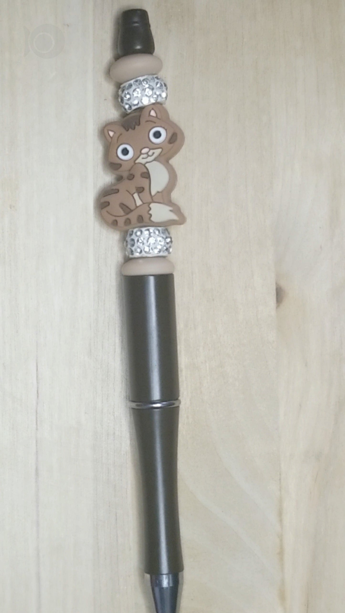 Cat Silicone Beaded Pen