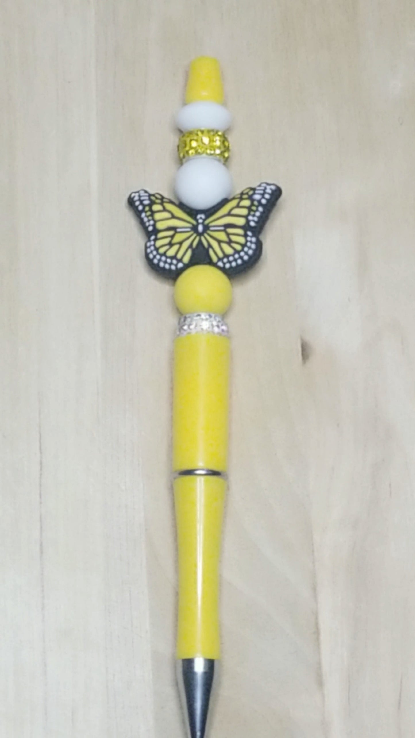 Butterfly Silicone Beaded Pen