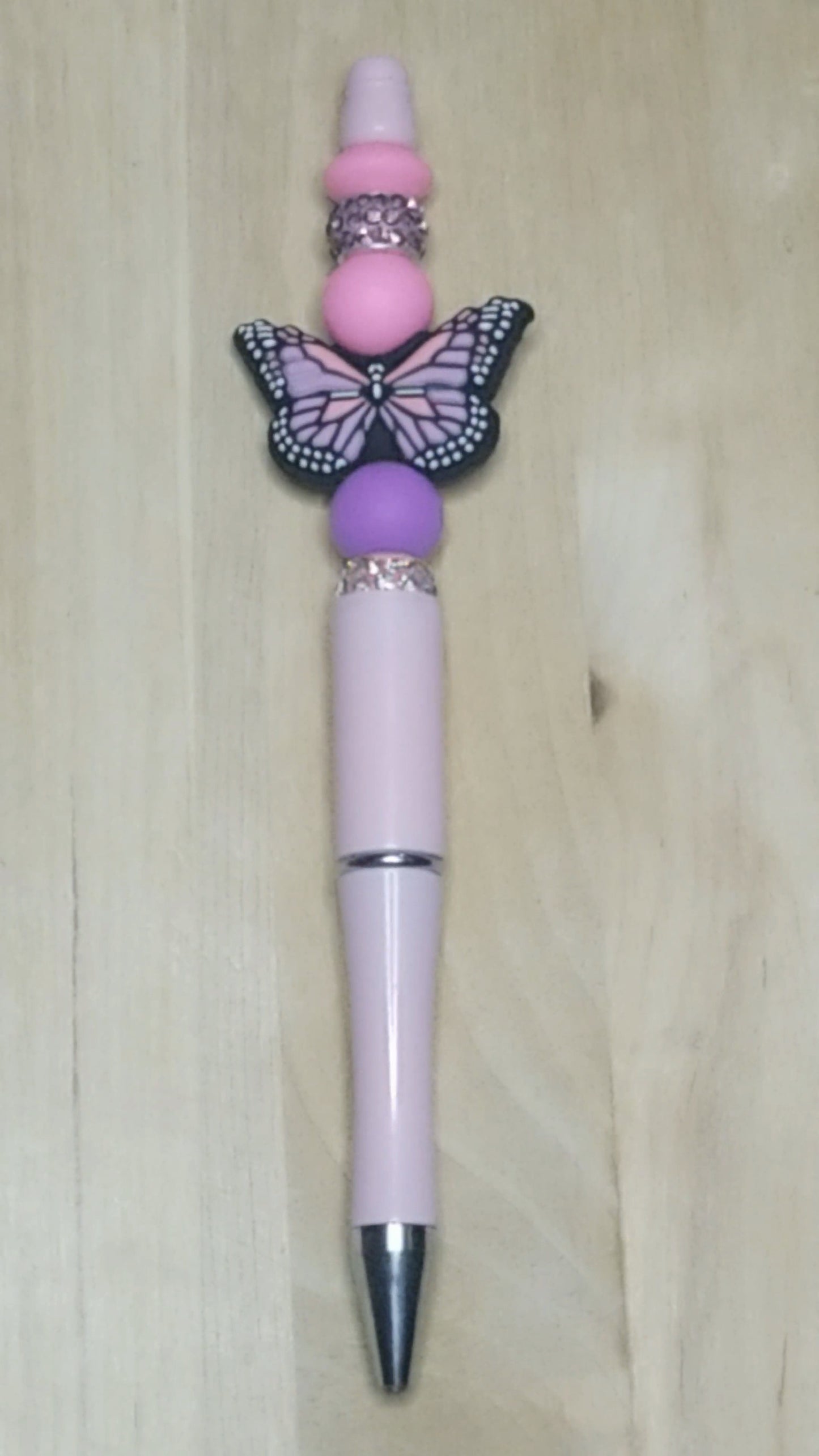 Butterfly Silicone Beaded Pen