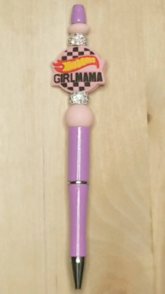 Hot Mess Girl Mom Silicone Beaded Pen
