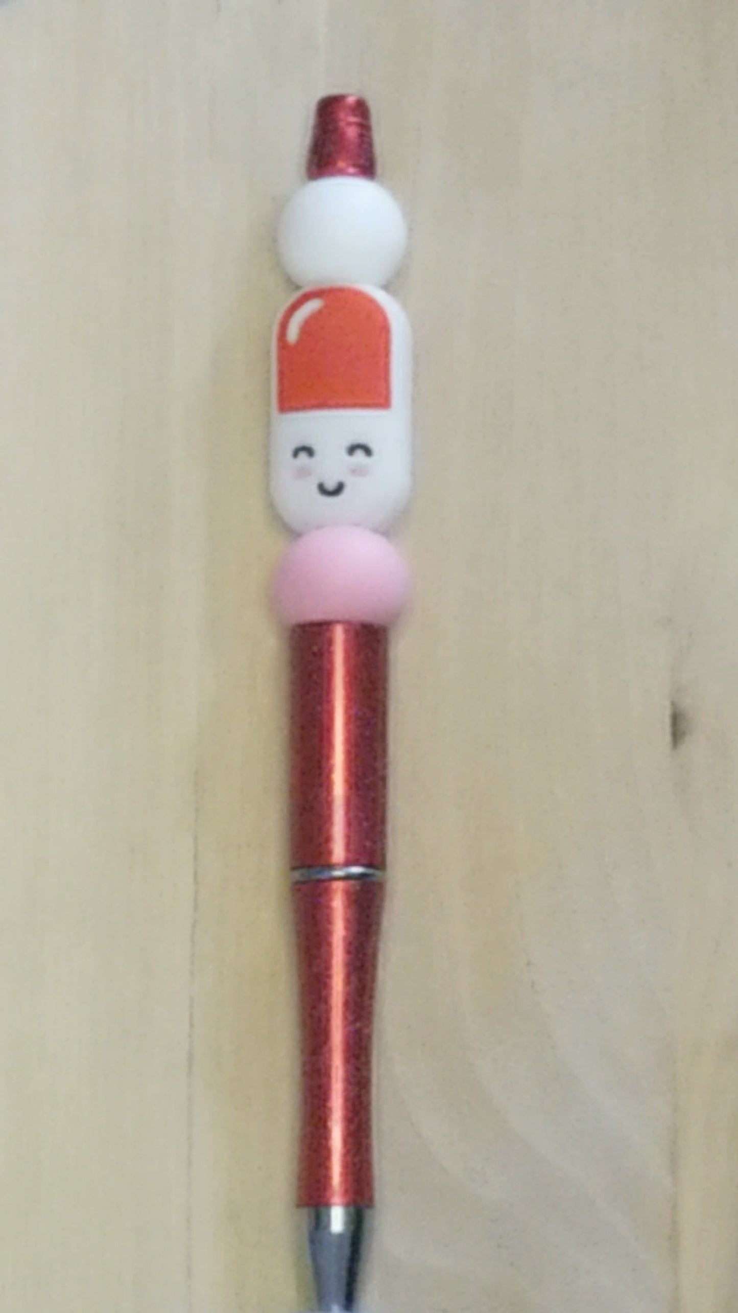 Pill  Silicone Beaded Pen