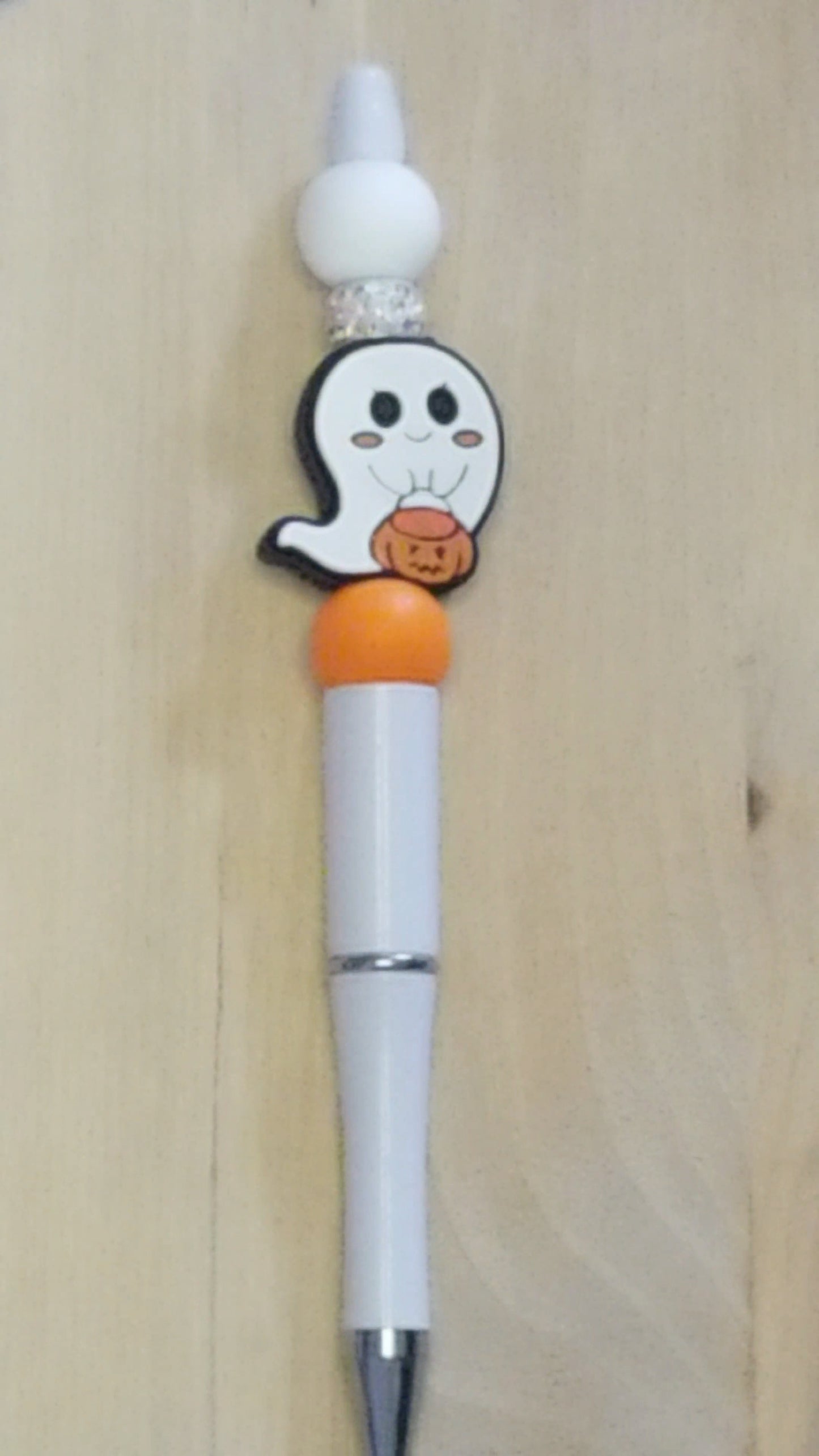 Ghost Silicone Beaded Pen