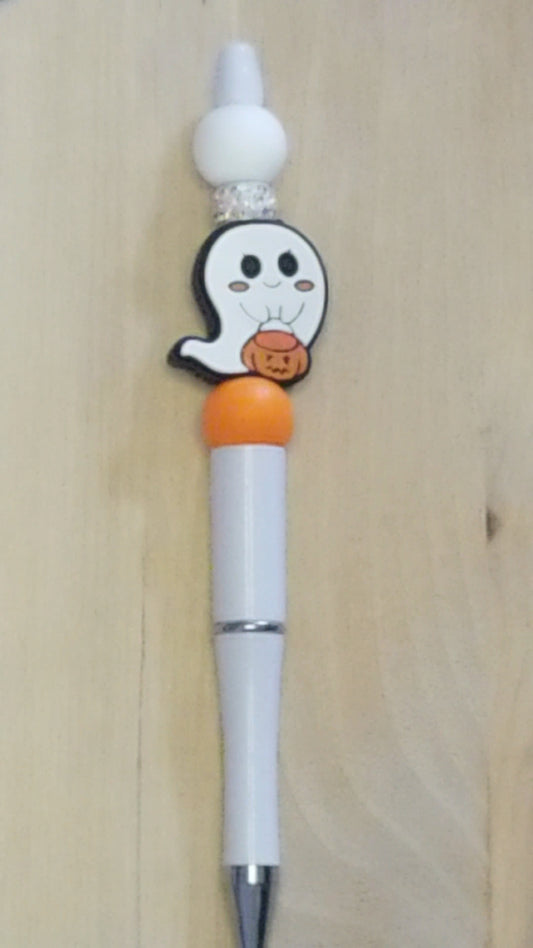 Ghost Silicone Beaded Pen